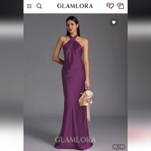 Strapless Purple Gown